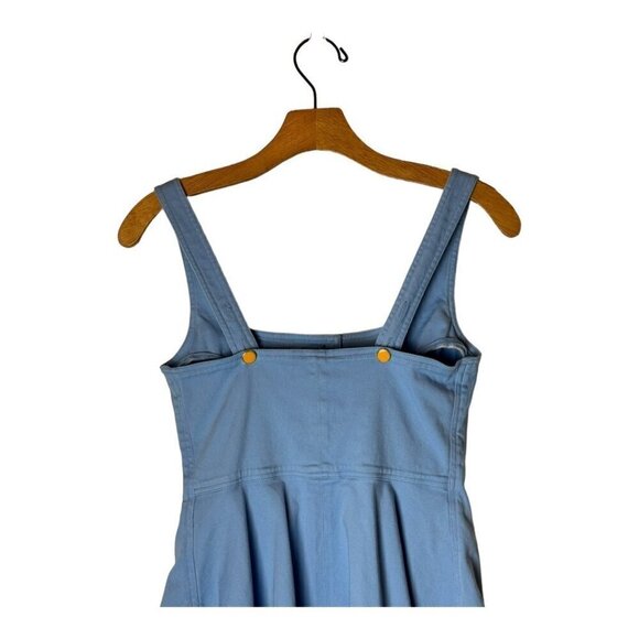 Color Me Courtney Dress Womens 0 Blue Denim Alle Utility Fit And‎ Flare Mini - Picture 4 of 9